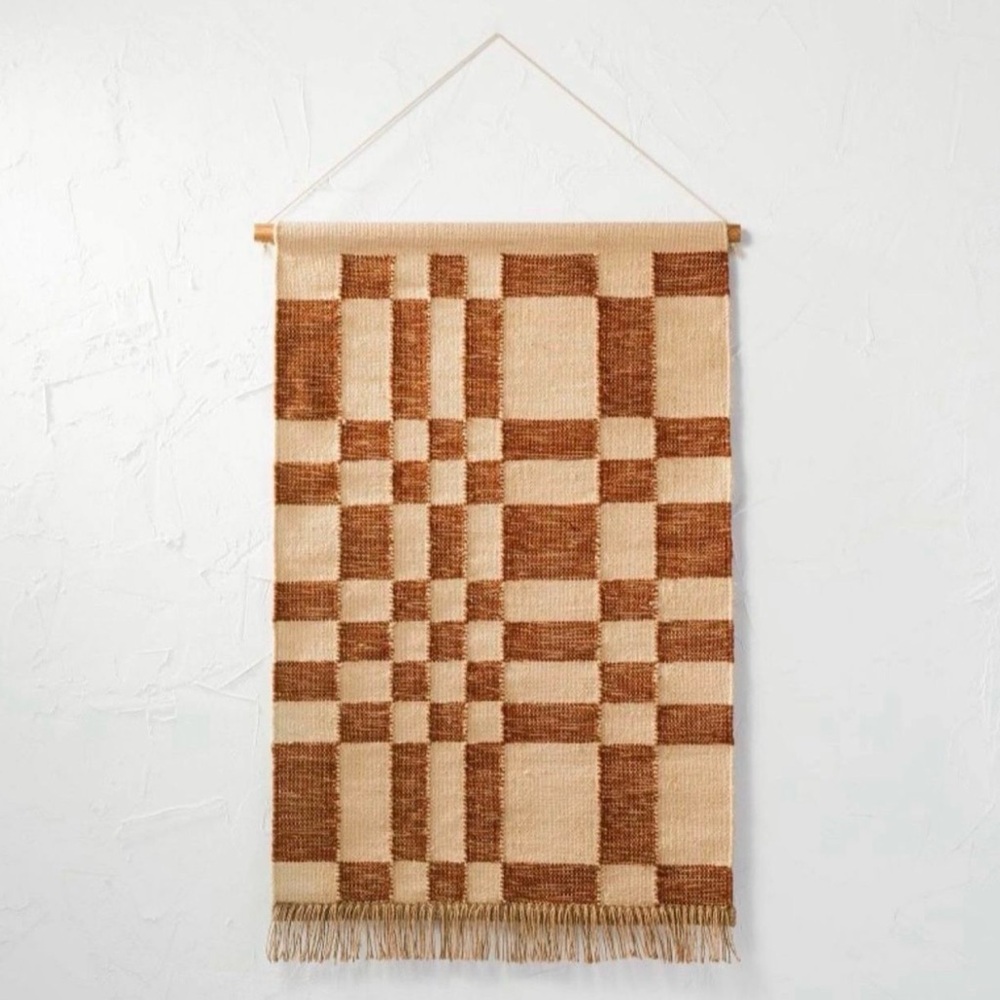 Threshold Jute Checkered Tapestry